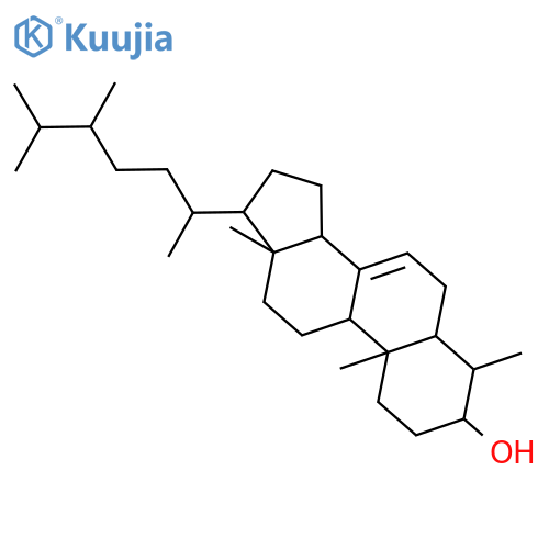 (20R,24S)-4alpha,24-Dimethylcholest-7-en-3beta-ol structure