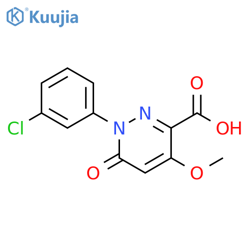 1-(3-CHLOROPHENYL)-4-METHOXY-6-OXO-1,6-DIHYDRO-3-PYRIDAZINECARBOXYLIC ACID structure