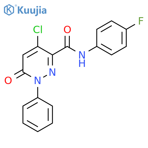 4-CHLORO-N-(4-FLUOROPHENYL)-6-OXO-1-PHENYL-1,6-DIHYDRO-3-PYRIDAZINECARBOXAMIDE structure