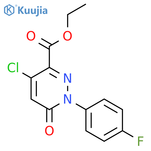 Ethyl 4-chloro-1-(4-fluorophenyl)-6-oxo-1,6-dihydro-3-pyridazinecarboxylate structure