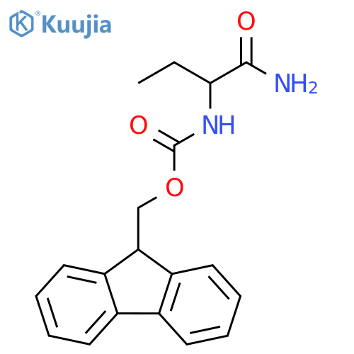 Carbamic acid, [1-(aminocarbonyl)propyl]-, 9H-fluoren-9-ylmethyl ester structure