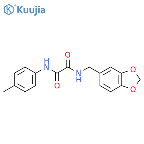 N-[(2H-1,3-benzodioxol-5-yl)methyl]-N'-(4-methylphenyl)ethanediamide structure