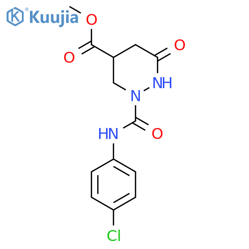 Methyl 2-[(4-chlorophenyl)carbamoyl]-6-oxo-1,2-diazinane-4-carboxylate structure