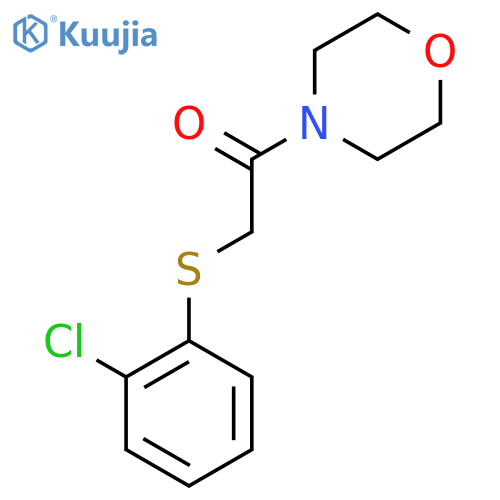 2-[(2-Chlorophenyl)sulfanyl]-1-morpholino-1-ethanone structure
