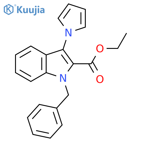 ethyl 1-benzyl-3-(1H-pyrrol-1-yl)-1H-indole-2-carboxylate structure