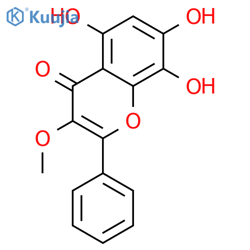 5,7,8-trihydroxy-3-methoxy-2-phenyl-4H-chromen-4-one structure