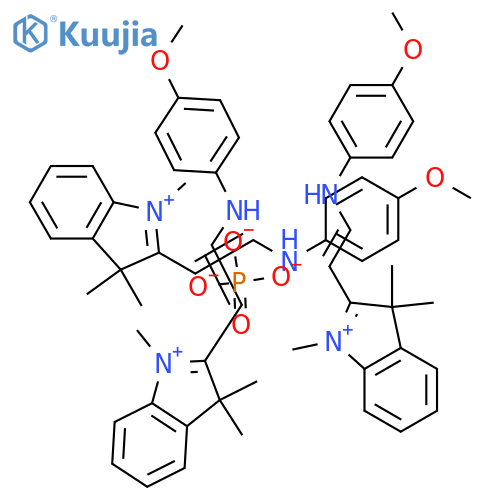 3H-Indolium, 2-[2-[(4-methoxyphenyl) amino] ethenyl]-1,3,3-trimethyl-, phosphate structure