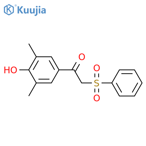 1-(4-Hydroxy-3,5-dimethylphenyl)-2-(phenylsulfonyl)-1-ethanone structure