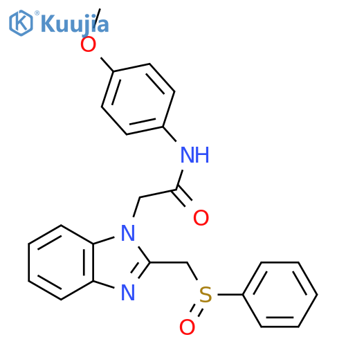 N-(4-METHOXYPHENYL)-2-(2-[(PHENYLSULFINYL)METHYL]-1H-1,3-BENZIMIDAZOL-1-YL)ACETAMIDE structure