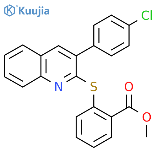 Methyl 2-{[3-(4-chlorophenyl)quinolin-2-yl]sulfanyl}benzoate structure