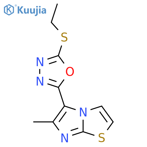 5-[5-(Ethylsulfanyl)-1,3,4-oxadiazol-2-yl]-6-methylimidazo[2,1-b][1,3]thiazole structure