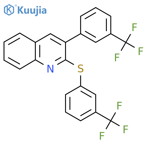 3-[3-(Trifluoromethyl)phenyl]-2-{[3-(trifluoromethyl)phenyl]sulfanyl}quinoline structure