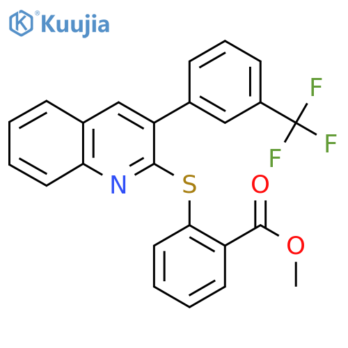 Methyl 2-({3-[3-(trifluoromethyl)phenyl]quinolin-2-yl}sulfanyl)benzoate structure