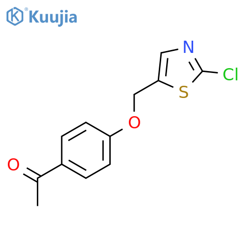 1-{4-(2-Chloro-1,3-thiazol-5-yl)methoxyphenyl}-1-ethanone structure
