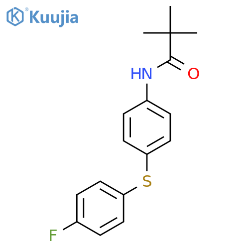 N-{4-[(4-fluorophenyl)sulfanyl]phenyl}-2,2-dimethylpropanamide structure