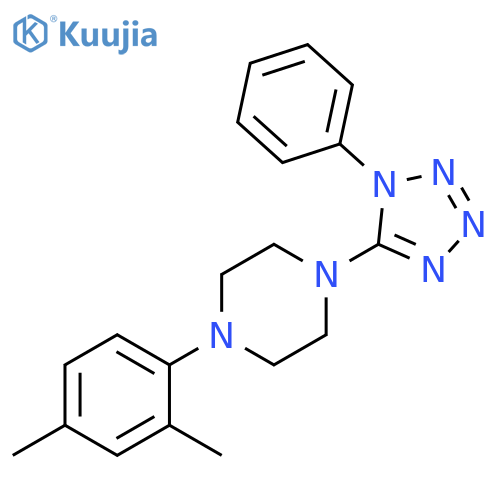 1-(2,4-DIMETHYLPHENYL)-4-(1-PHENYL-1H-1,2,3,4-TETRAAZOL-5-YL)PIPERAZINE structure