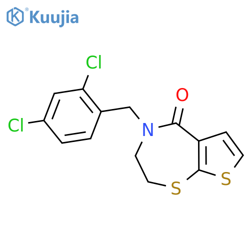 4-[(2,4-Dichlorophenyl)methyl]-2H,3H,4H,5H-thieno[3,2-f][1,4]thiazepin-5-one structure