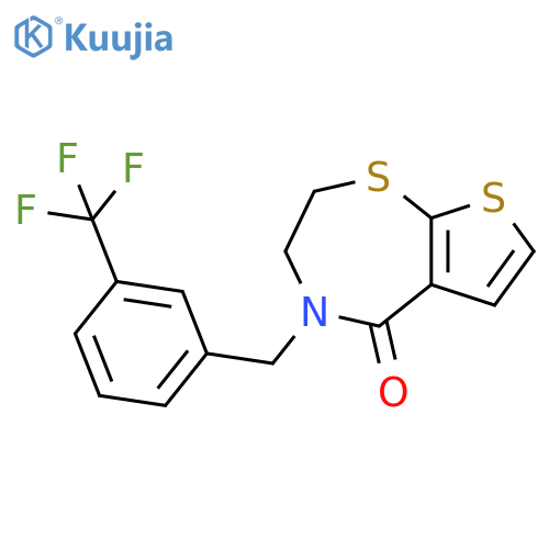 4-{[3-(trifluoromethyl)phenyl]methyl}-2H,3H,4H,5H-thieno[3,2-f][1,4]thiazepin-5-one structure