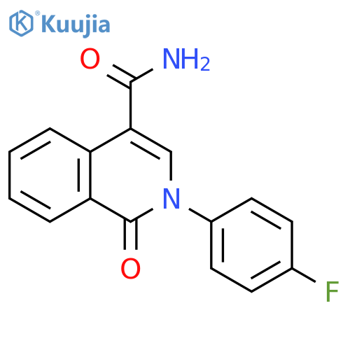 2-(4-FLUOROPHENYL)-1-OXO-1,2-DIHYDRO-4-ISOQUINOLINECARBOXAMIDE structure