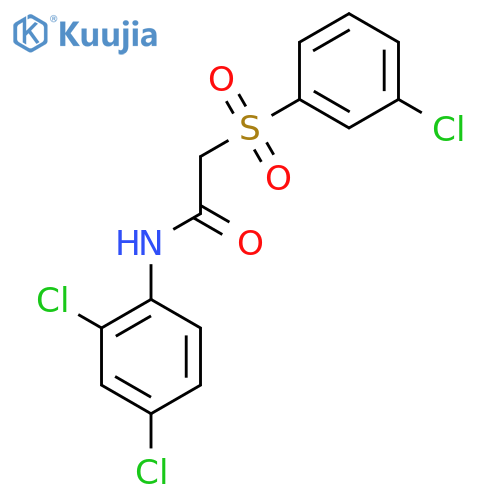 2-[(3-chlorophenyl)sulfonyl]-N-(2,4-dichlorophenyl)acetamide structure
