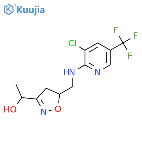 1-[5-({[3-Chloro-5-(trifluoromethyl)-2-pyridinyl]amino}methyl)-4,5-dihydro-3-isoxazolyl]-1-ethanol structure