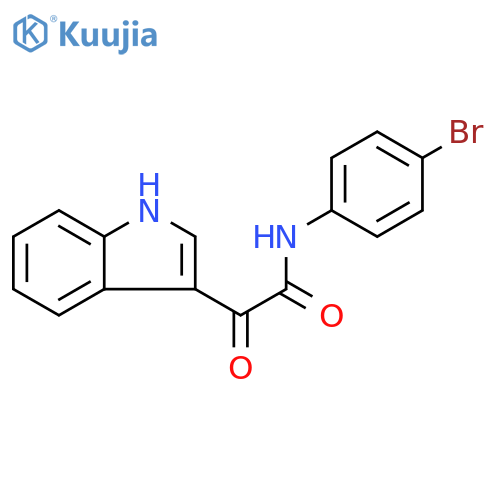 N-(4-bromophenyl)-2-(1H-indol-3-yl)-2-oxoacetamide structure