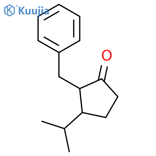 Cyclopentanone, 3-(1-methylethyl)-2-(phenylmethyl)- structure