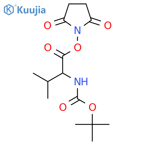 (2,5-Dioxopyrrolidin-1-yl) (2S)-2-(tert-butoxycarbonylamino)-3-methylbutanoate structure