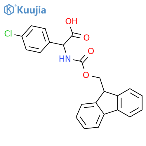 (4-CHLORO-PHENYL)-[(9H-FLUOREN-9-YLMETHOXYCARBONYLAMINO)]-ACETIC ACID structure