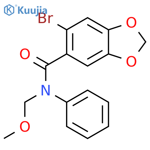 1,3-Benzodioxole-5-carboxamide,6-bromo-N-(methoxymethyl)-N-phenyl- structure