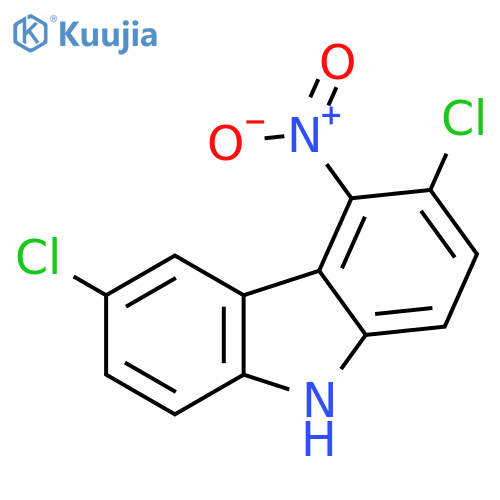 9H-Carbazole, 3,6-dichloro-4-nitro- structure