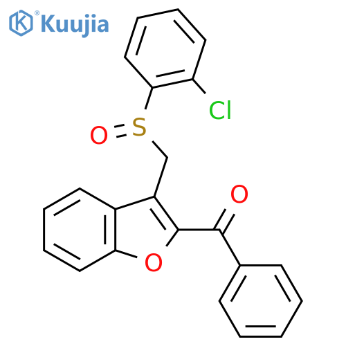 (3-{[(2-Chlorophenyl)sulfinyl]methyl}-1-benzofuran-2-yl)(phenyl)methanone structure