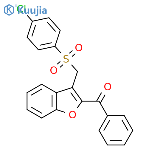 (3-{[(4-Chlorophenyl)sulfonyl]methyl}-1-benzofuran-2-yl)(phenyl)methanone structure