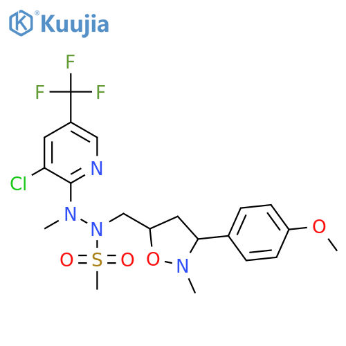 N'-[3-Chloro-5-(trifluoromethyl)-2-pyridinyl]-N-{[3-(4-methoxyphenyl)-2-methyltetrahydro-5-isoxazolyl]methyl}-N'-methylmethanesulfonohydrazide structure