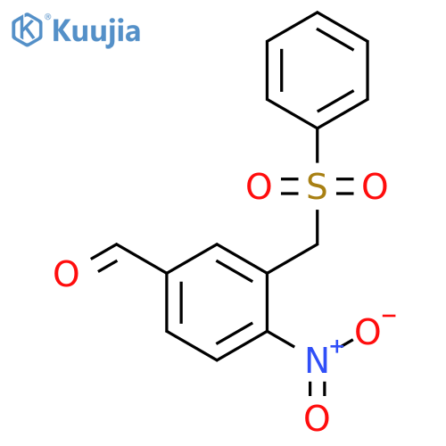 4-Nitro-3-(Phenylsulfonyl)MethylBenzenecarbaldehyde structure