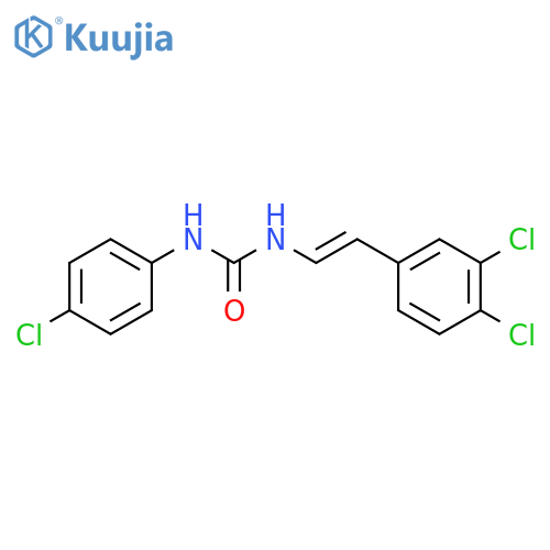 1-(4-chlorophenyl)-3-[(E)-2-(3,4-dichlorophenyl)ethenyl]urea structure
