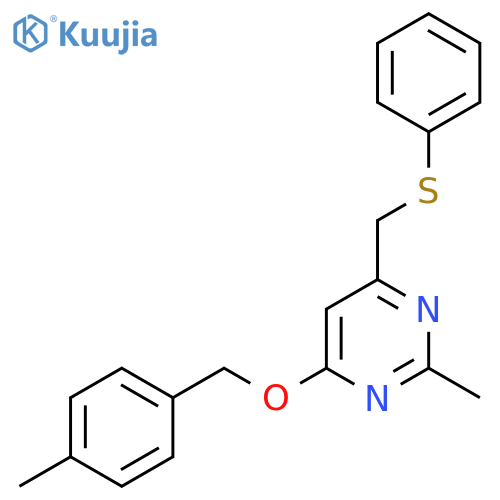 2-Methyl-4-[(4-methylphenyl)methoxy]-6-[(phenylsulfanyl)methyl]pyrimidine structure