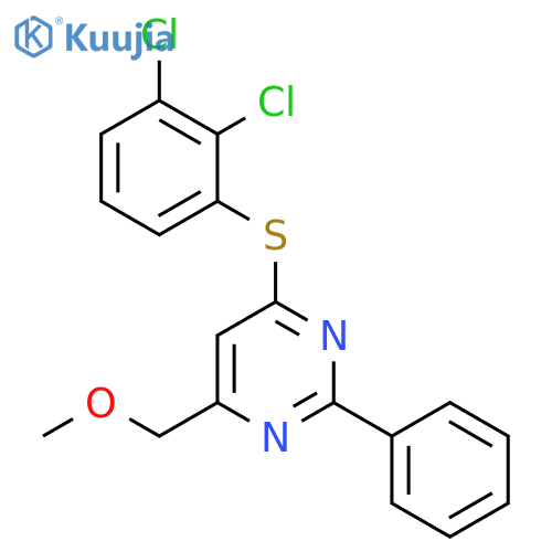 Pyrimidine, 4-[(2,3-dichlorophenyl)thio]-6-(methoxymethyl)-2-phenyl- structure