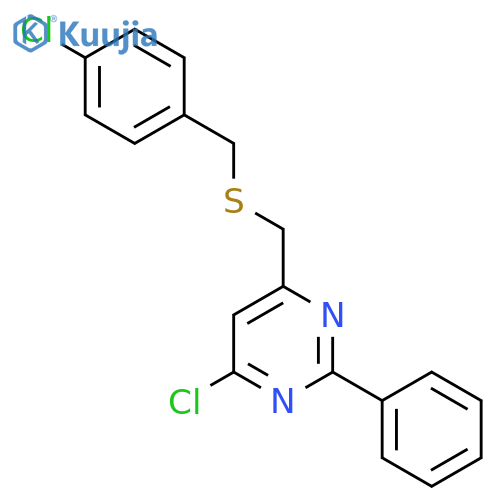 4-Chlorobenzyl (6-Chloro-2-phenyl-4-pyrimidinyl)-methyl Sulfide structure
