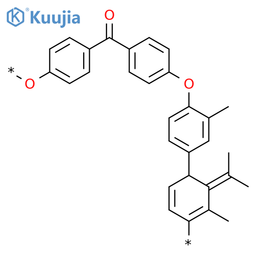 Poly[oxy-1,4-phenylenecarbonyl-1,4-phenyleneoxy(2-methyl-1,4-phenylene)(1-methylethylidene)(3-methyl-1,4-phenylene)] structure