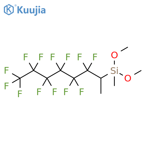 Dimethoxymethyl(2,2,3,3,4,4,5,5,6,6,7,7,7-tridecafluoro-1-methylheptyl)silane structure