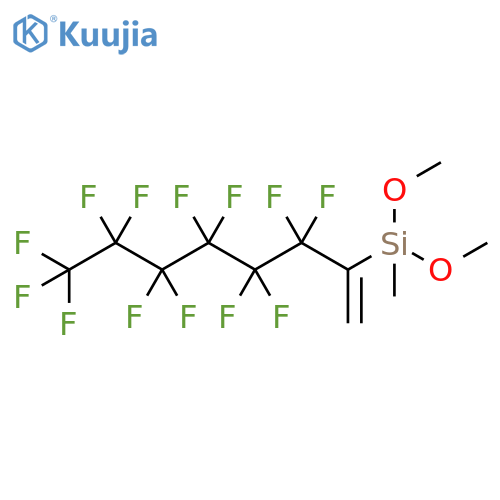 Dimethoxymethyl(2,2,3,3,4,4,5,5,6,6,7,7,7-tridecafluoro-1-methyleneheptyl)silane structure