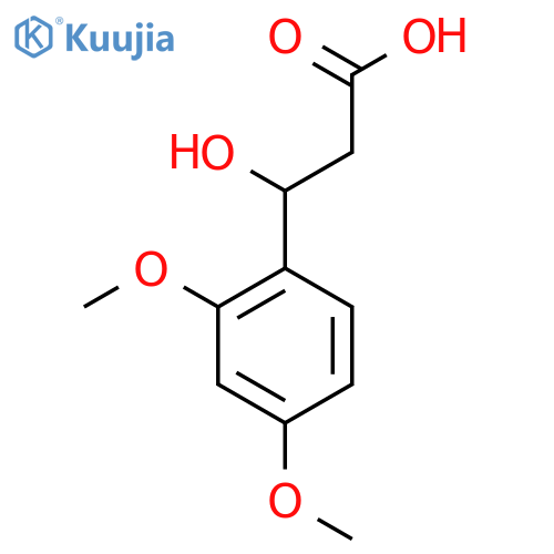 3-(2,4-dimethoxyphenyl)-3-hydroxypropanoic acid structure
