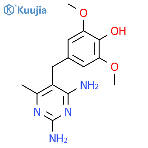 Phenol, 4-[(2,4-diamino-6-methyl-5-pyrimidinyl)methyl]-2,6-dimethoxy- structure