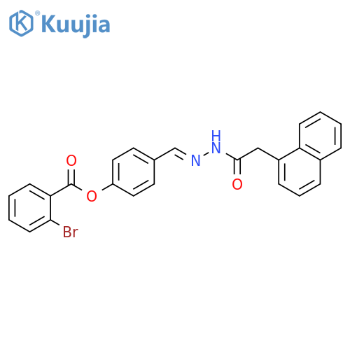 <br>2-Bromo-benzoic acid 4-[(2-naphthalen-1-yl-acetyl)-hydrazonomethyl]-phenyl  ester structure