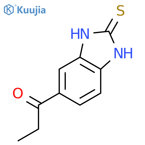 1-(2,3-dihydro-2-thioxo-1H-benzimidazol-5-yl)-1-Propanone structure