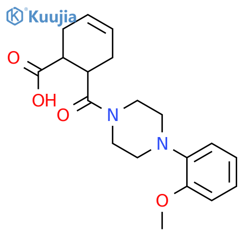 <br>6-[4-(2-methoxyphenyl)piperazine-1-carbonyl]cyclohex-3-ene-1-carboxylic aci d structure