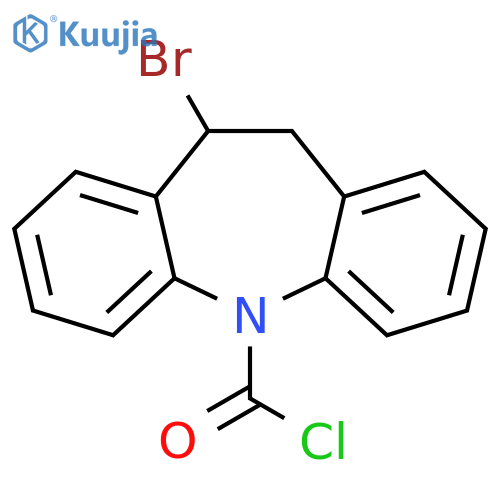 10-Bromo-10,11-dihydro-5H-dibenzb,fazepine-5-carbonyl Chloride structure