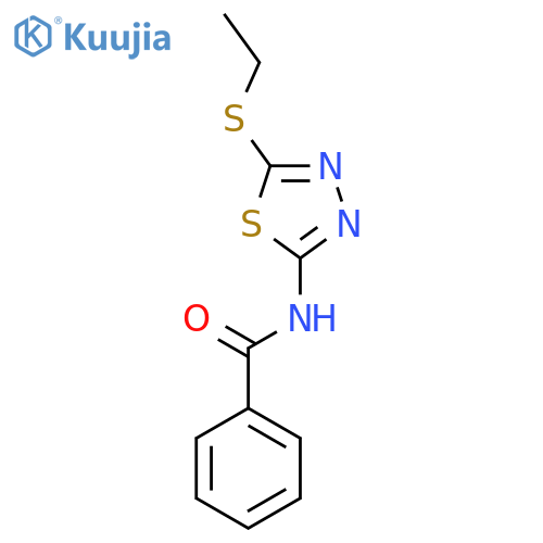 N-5-(ethylsulfanyl)-1,3,4-thiadiazol-2-ylbenzamide structure