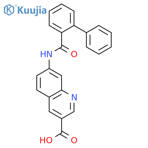 3-Quinolinecarboxylic acid, 7-[([1,1'-biphenyl]-2-ylcarbonyl)amino]- structure